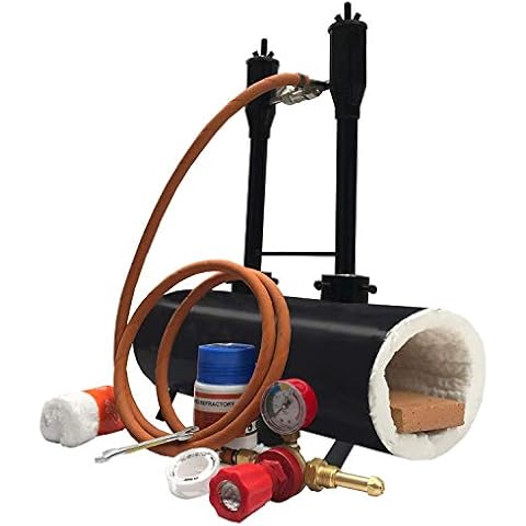 Simond Store Portable Propane Gas Forge Double Burner Knife and Tool Making Blacksmith Farrier Forge Cover