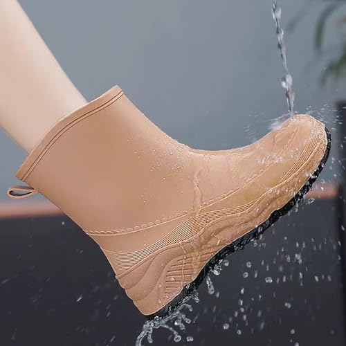 Nutropa Mid Calf Rain Boots for Women,Waterproof Garden Shoes Anti-Slip Rainboots,Outdoor Work Rain Shoes2