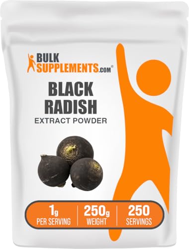 BulkSupplements.com Black Radish Extract Powder - Spanish Black Radish Supplement, Herbal Supplement - Vegan & Gluten Free, 1g per Serving, 250g (8.8 oz) (Pack of 1)