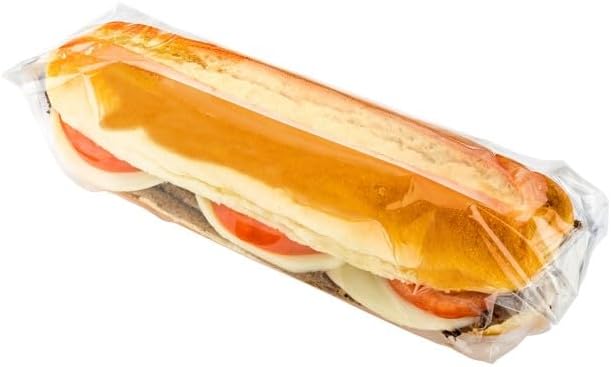 Envoltura de plástico transparente para sándwiches - Alta claridad - 15 34" x 11 34" - Caja de 100 unidades