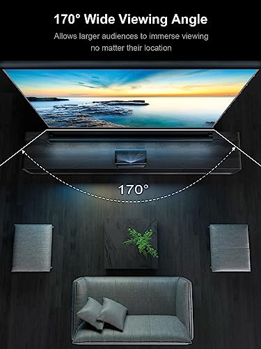 Image of AWOL VISION 100 inch Motorized ALR Floor Rising Projector Screen for Ultra Short Throw Projector, Projector Screen for Home Theater, 4K /8K Ultra HD, 95% Ambient Light Reduction,ALR-F210C