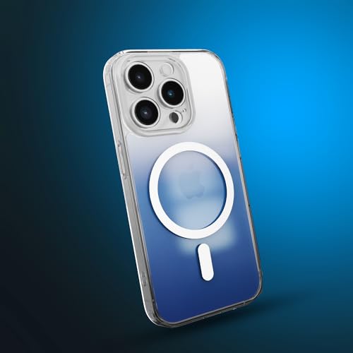 Image of Vaku Luxos TPU Maven Magpro Back Cover Case For iPhone 15 Pro Max Scratch Resistant Slim Fit Protective Design Military-Grade Protection Compatible With Mag-Safe Wireless Charging-Blue