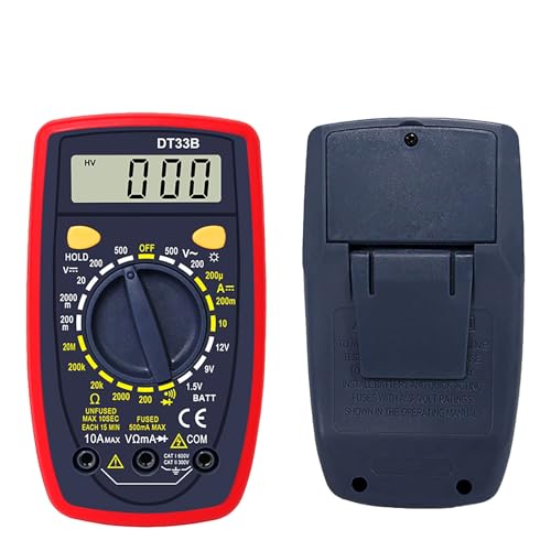 GoodTool Digital Multimeter Voltmeter Ohmmeter Ammeter with Backlit LCD Display for Electrical Testsv