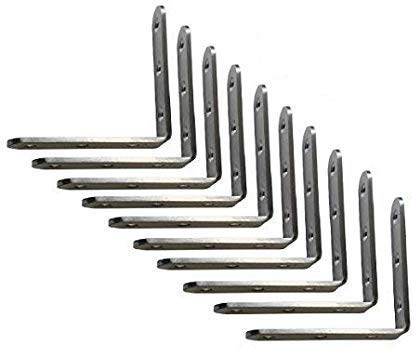TEJATAN - Corner Brace Set (Also Know as - L Bracket, Angle Brackets, Right Angle Bracket, Angle Brace, Metal Angle Brackets, Angle Brackets, Angle Support Brackets (3 in X 3 in (20 Pack))