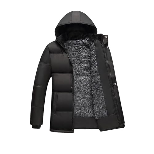 Parka à capuche pour hommes et veste d'hiver imperméable doublée polaire
