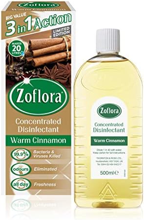 Zoflora Rhubarb & Cassis 250ml, Concentrated 3-in-1 Multipurpose Disinfectant Kills 99.9% of Bacteria & Viruses