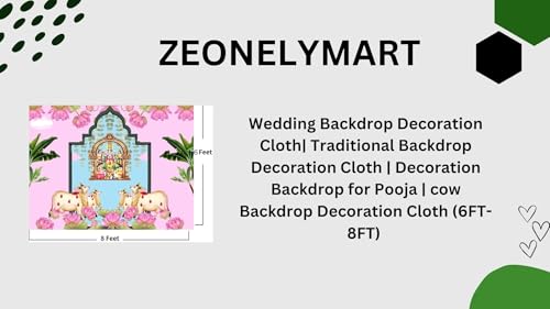 Image of satyanarayana Swamy Pooja Backdrop Cloth |Backdrop Cloth for Pooja Wedding Decoration |Background Decoration Cloth 8 /8 ft (Pink Satyanarayana (8 8 FT) satyanarayanaa Swamy Backdrop clothss