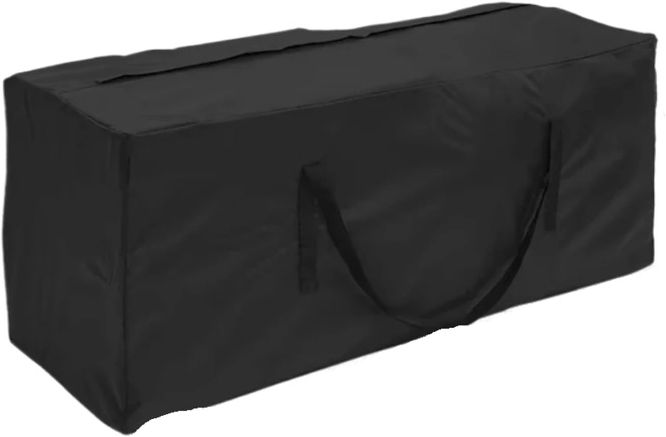 Cushion Storage Bags Large Capacity Storage Bag Waterproof Dustproof Cushion Duffel Bag Capacity Furniture Protective Cover Christmas For Patio Furniture(Black,116x47x51cm)
