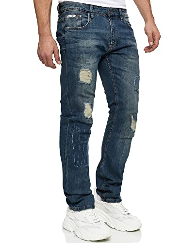 Indicode Herren Mcintyre Jeanshose aus 98% Baumwolle mit 5 Taschen | Denim...