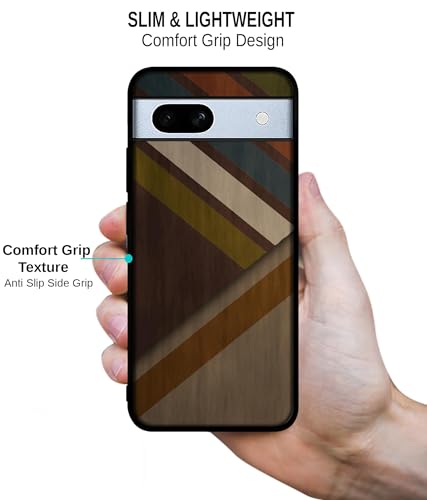 Image of Colorful Wooden Pattern Design Premium 2D Printed Metal Back Case Cover for Google Pixel 7A 5G