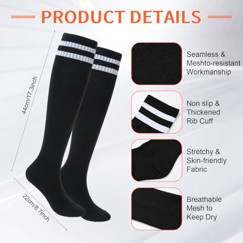 Funnysoft Soccer Shin Guard for Youth 14-16 Years Old Toddler Shin Pad Set with Sleeves and Long Soccer Sock Lightweight Sport Equipment for Boy Girl(Black) — view 3