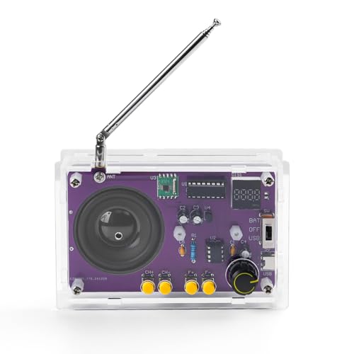 Radio with 2inch Speaker and Acrylic Case, DIY FM Radio Soldering Project, Electronic Soldering Practice Kit for High School STEM Education - Image 4