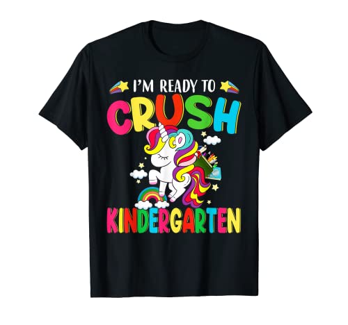 I'm ready to crush Kindergarten Grade Unicorn Kids Gift Maglietta