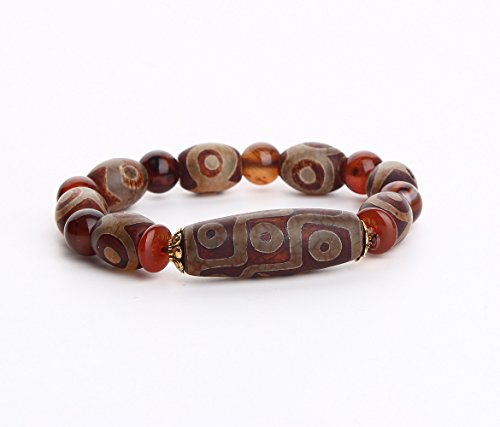 Feng Shui Tibetan Dzi Bead Protective Amulet Bracelet, Attract Wealth and Good Luck, Deluxe Gift Box Included2