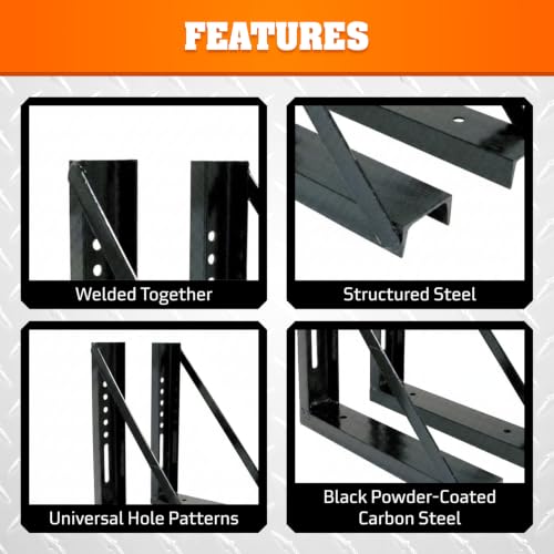 Image of Buyers Products 1701005 Underbody Truck Box Brackets 18 x 18 In Black