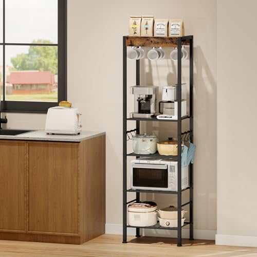 5-Tier-Pot-Rack-Floorstanding-Pots-and-Pans-Organizer-Kitchen-Bakers-Rack-Kitchen-Island-Table-Pots-and-Pans-Organizer-Storage-Stand-for-Living-Room-Rustic-Brown-and-Black-TPR16BF