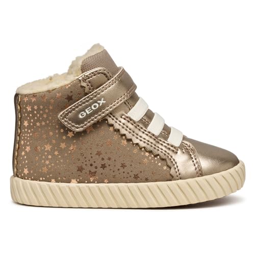 Geox Bébé Fille B Mirroless Girl Basket, Beige foncé, 23 EU