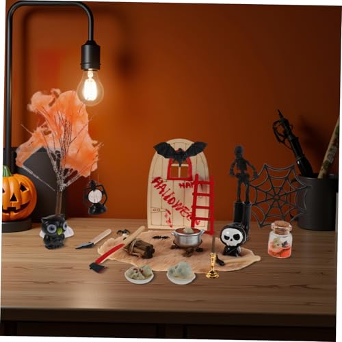 Figurines Résine Halloween HEMOTON : Mini Décorations pour Maison de Poupée