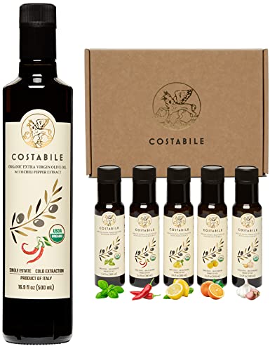 Olive Oil Sampler And Hot Chilli Infused Olive Oil From Italy. More Flavor To Experiment With Your Dishes - Costabile #TOP6