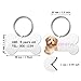 Hotop 16 Pieces Sublimation Blank Dog Tag Aluminum Dog Tag Bone Shaped Sublimation Blank Dog Tag Double Sided Dog Tag with Key Ring for Dogs and Cats Pet ID Tag