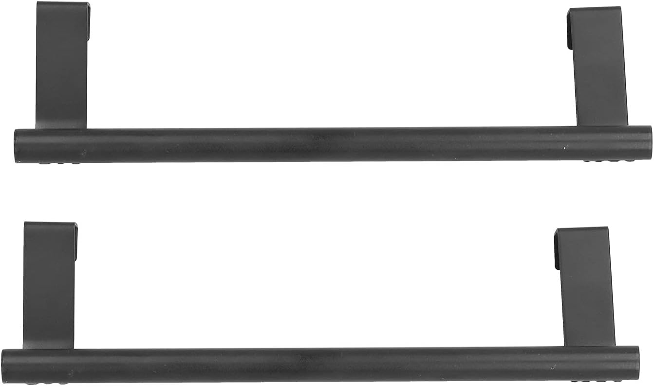 Cabinet Door Rack 2Pcs Towel Holder Set Stainless Steel Space Saving Kitchen Bathroom Compatible with Standard Doors 23CM