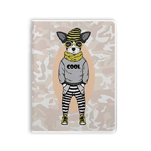 Carnet de notes avec couverture souple pour chien aquarelle inspirant