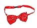 JIER Pailletten Fliege Neuheit Krawatte Glitzer Party Tie Bowtie Fliege Paillettenkrawatte für Damen & Herren Fasching Karneval für Herren (Rot,One Size)