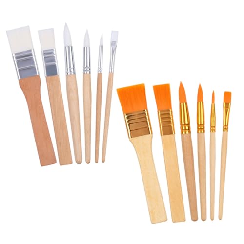 SHINEOFI 12 Piezas Cepillo Cepillo Pinceles para Set de Pinceles Cepillo versátil bolígrafo lápices de de Agua Hacer Adulto Pincel de Pintura Diario Pincel multifunción Madera