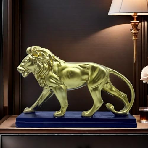 Estatua león Feng Shui de resina 11 pulgadas