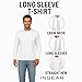 INGEAR Men's Ultra Soft Casual Base Layer Polyblend Long Sleeve T-Shirt, Crewneck, Lightweight Jersey Fabric, (US, Alpha, X-Large, White)