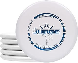 Dynamic Discs EMAC Judge Disc Golf Putter Five Pack | Prime EMAC Judge Disc Golf Putter Pack | Frisbee Golf Putter Pack | 170 Grams and Above | Disc Color and Stamp Will Vary