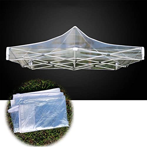 Toldo desplegable impermeable para patio al aire libre, toldo de jardín resistente (transparente, 3 x 6 m)