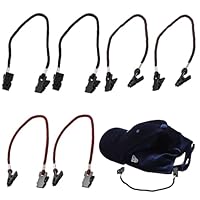 YCHYAN 6 Stück Hutband, Cap Clip, Anti Verlust Hutclip, Winddichte Hutschnurclips, Winddichte Hut Gurt Klammern, Geeignet für Outdoor Sportler, Vielzahl von Situationen Eingesetzt Werden