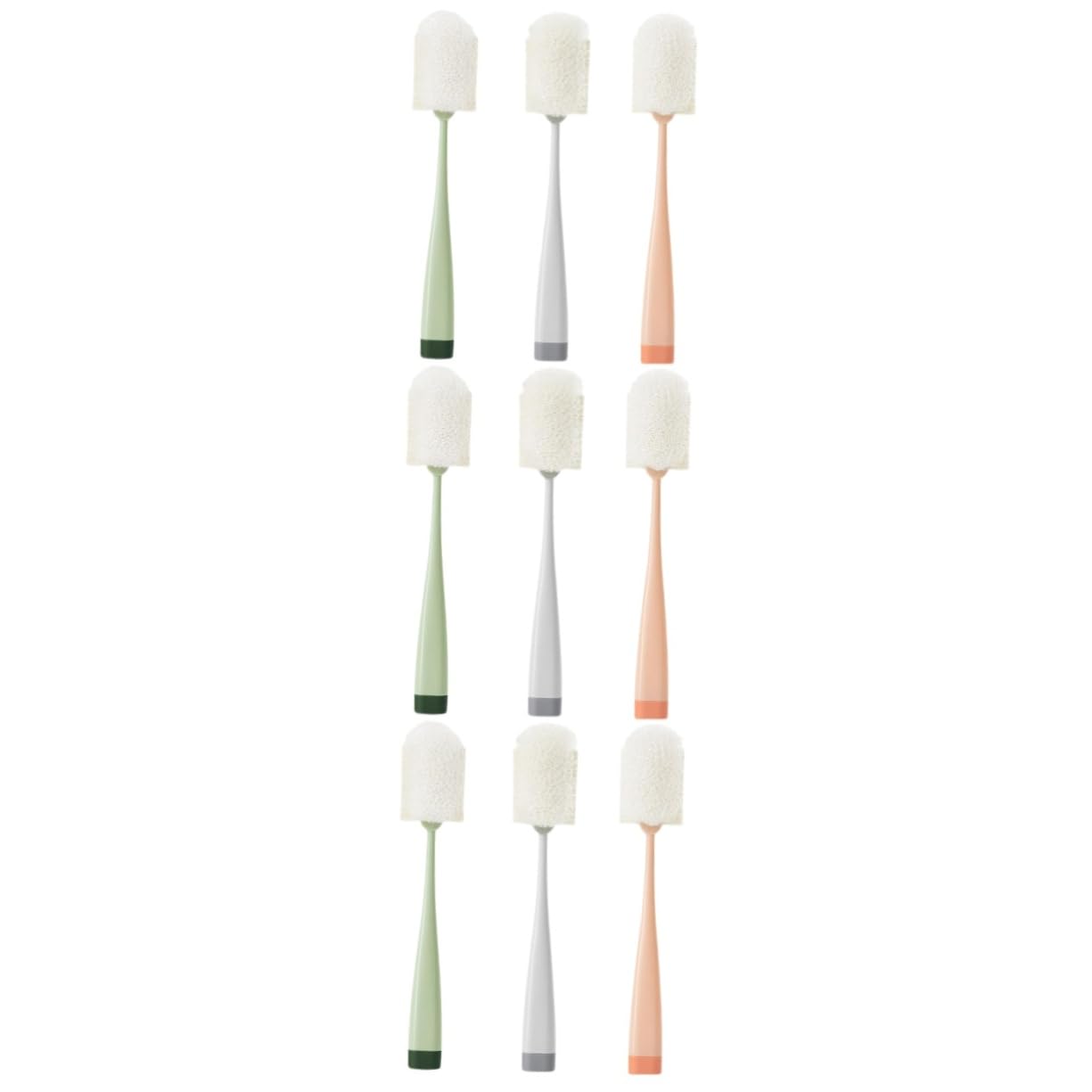 Healeved 9piezas Cepillos Limpiadores De Botellas Cepillo De Mango para Biberones Tazas y Jarras para Cocina y Limpieza De Accesorios