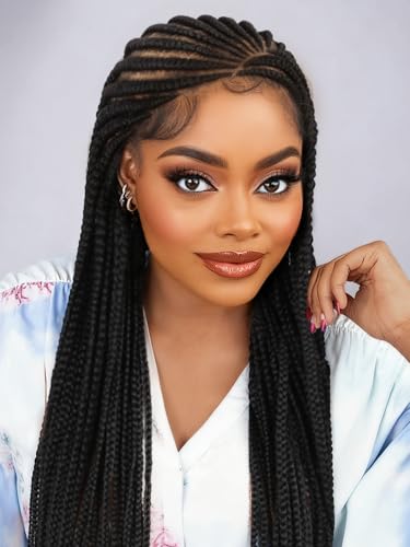 FANCEE Full Lace Braid Wig with Baby Hair 34 Inch