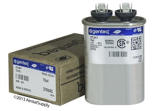 GE Capacitor Oval 15 uf MFD 370 volt Replacement for Z97F9121 