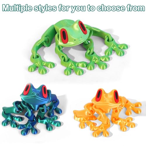 Imán decorativo de rana 3D articulado para refrigerador miniatura 6
