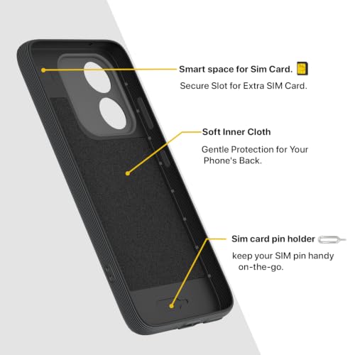 Image of Outlouders Back Cover for Redmi Note 17 5G | Full Camera Protection | TPU Soft Flexible Shockproof Bumper Case (Grey)