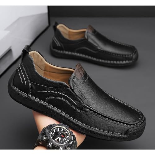 Men's Casual Leather Loafers, Shoes, Slip-in Dress Shoes, Walking Driving Shoes2