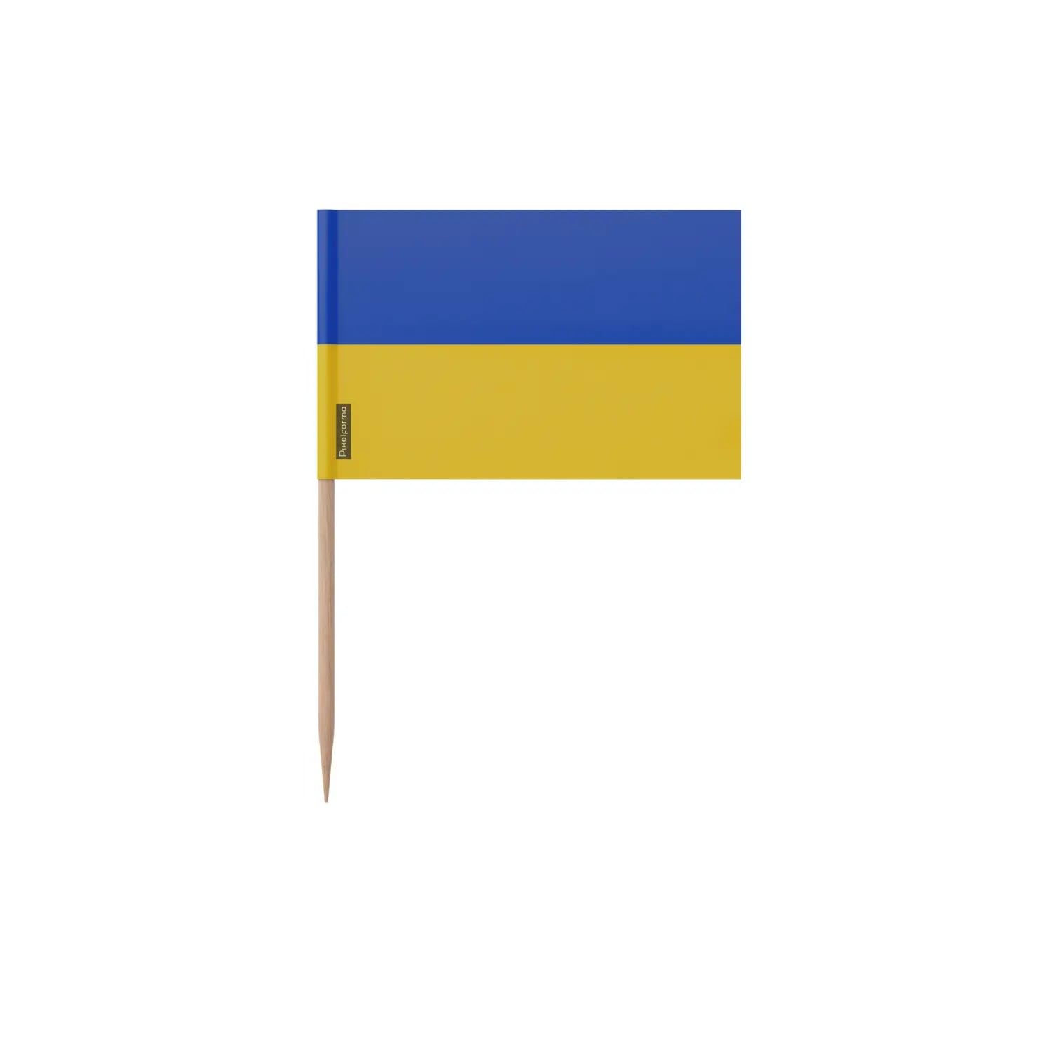 Cure-dents Ukraine de 10cm pour décorer vos soirées à thème - 100 piques