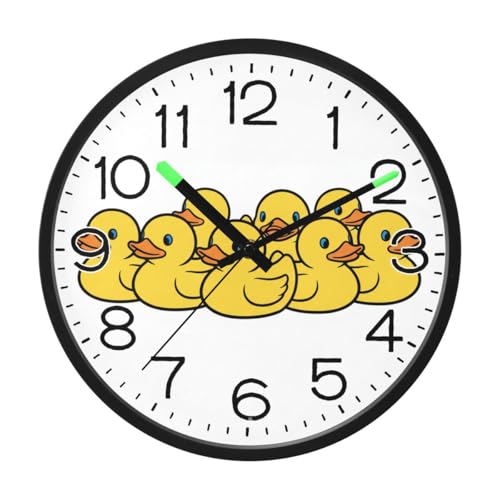 Reloj de pared digital silencioso con luz nocturna de 12 pulgadas