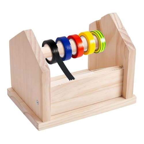 UNICRAFTALE Dévidoir de Ruban de Masquage en Bois Dévidoir de Ruban Artisanal avec Coupe-Ruban Dévidoirs de Rubans Adhésif en Bois Multi Rouleaux Coupe...
