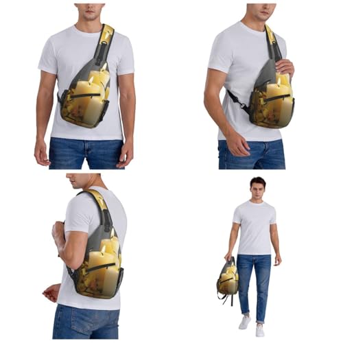 Bolso de Pecho Cruzado Deportivo Negro miniatura 7