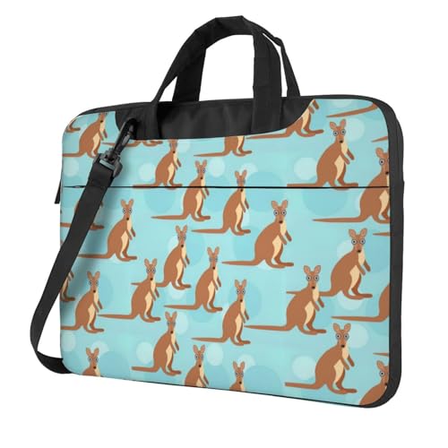 Laptop Bag Funny For Kangaroo Zoo Print, Adjustable Shoulder Strap & Hidden Handle, Simplifies Your Daily