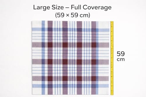 Image of Kitchen Towels Cotton Pack of 6 | Large Checkered Dish Cloths | Highly Absorbent Cleaning & Wiping Cloths for Kitchen | Reusable Tea Towels