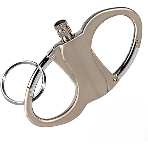 2025 New Lighter Key Chain, Metal Match Keychains, Novelty Keychain Lighter for Release, Gift for Men Women, Outdoor, Camping, Car, Home, Emergency Use (Silver)