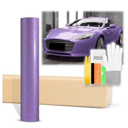 EZAUTOWRAP Free Tool Kit Purple Premium High Gloss Glitter Sparkle Metallic Car Vinyl Wrap Sticker Decal Film Sheet Bubble Free Air Release Technology - 60"X60" (5FT X 5FT)