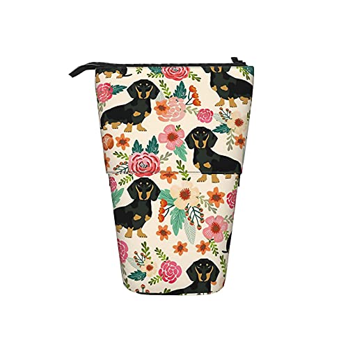 fifbird Estuche telescópico para lápices, diseño de flores, color crema, estuche organizador para lápices, multicolor, Talla única, Estuche telescópico