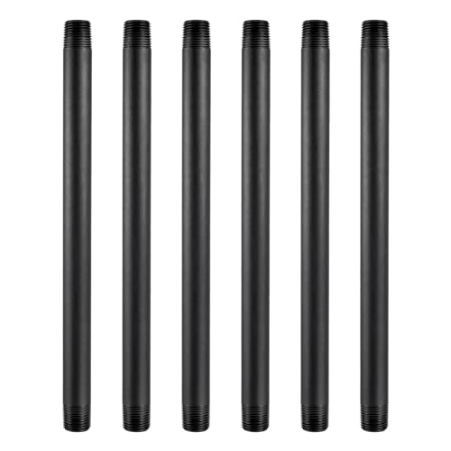 1/2 Inch Double Male Threaded Head Pipe Riser Multifunctional NPT Sprinkler Extensions 6Pc 12 Inches(NPT Sprinkler Extension)