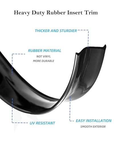 Garniture d'insert en vinyle noir robuste 30,5 m, finition haut de gamme - 2